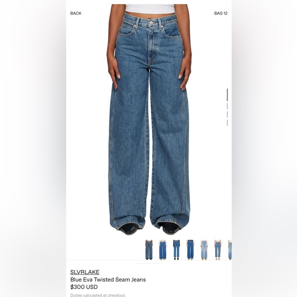 Slvrlake blue Eva twisted seam jeans